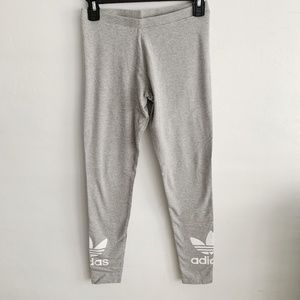 Adidas Sz S Grey Logo Leggings